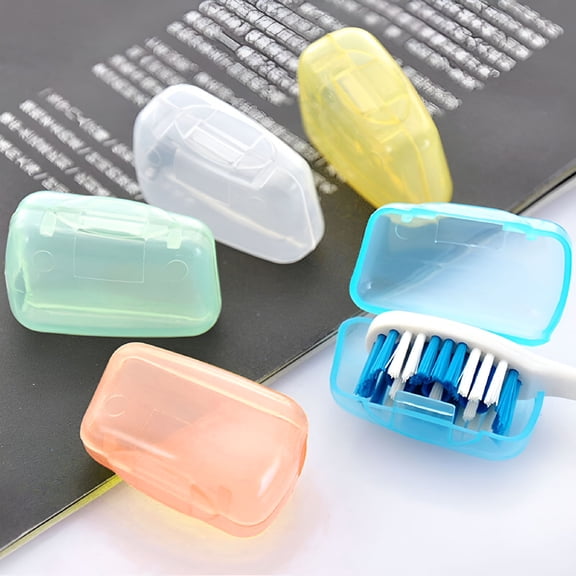 ACDANC 5 Pack Travel Toothbrush Head Covers,Portable Toothbrush Caps Case Protector for Home and Outdoor Portable Toothbrush Head Cover Case Storage Box Holder Brush Protector Cap