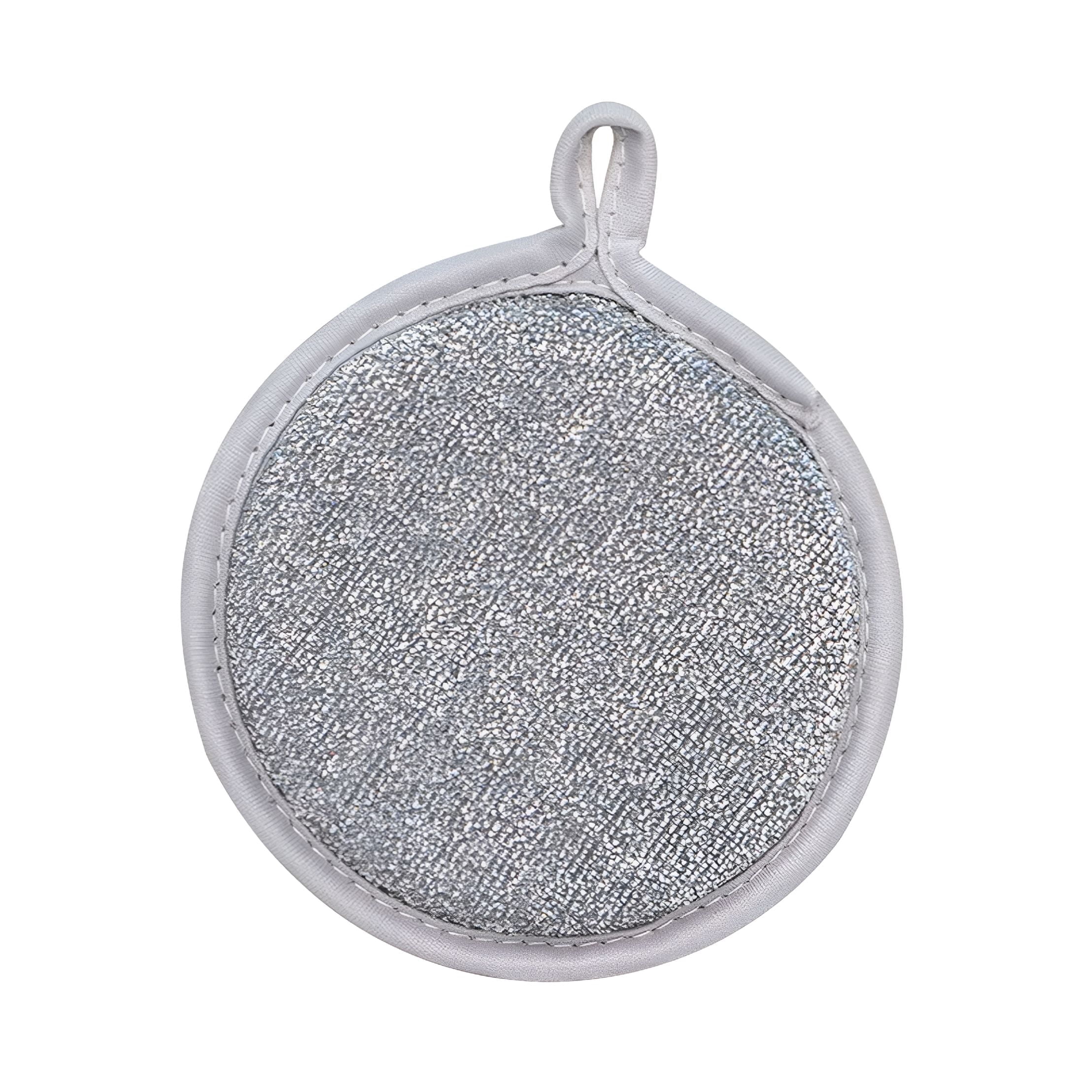 Sponge Cleaner Round ACDANC 5-Pack 4.7-Inch Round Dish Sponges,Silver Kitchen Scrub Sponges ...