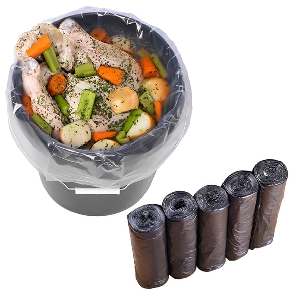 CCOCC 5 Rolls Bucket Liner Bags for Marinating and Brining,Food Grade,BPA Free,Extra Leak Resistant