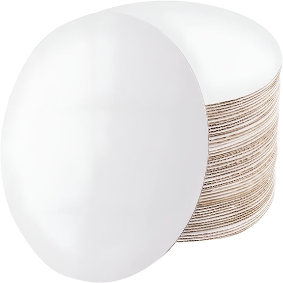 ACDANC 50 PCS 12" White Cake Boards,Round Base Cardboard Cake Circles for Pizza,Cake