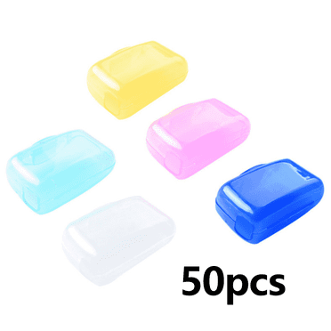 ACDANC 50 Pcs Tooth Brush Cover Cap,Compact and Light Toothbrush Cover,Health and Safety Toothbrush Covers Caps Antibacterial