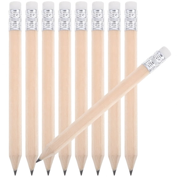ACDANC 50 Pcs Writing Pencils Refillable Pencil Hb Half Pencils Erasable Pencils Drawing Pencils Wood Pencil