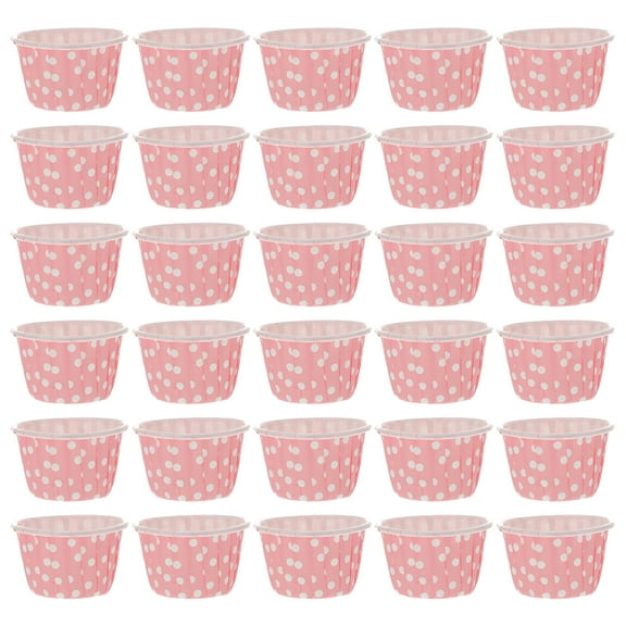 ACDANC 50pcs Dessert Bowls Ice Cream Paper Bowls Disposable Paper Cups (Pink)