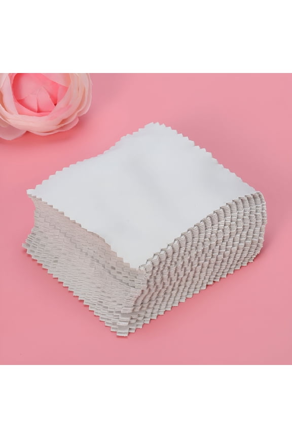 50pcs Jewelry Cleaning Cloth Polishing Cloth for Sterling Silver Gold Platinum 8*8cm