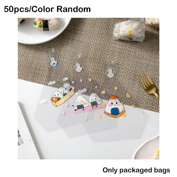 ACDANC 50pcs Onigiri Wrappers Triangle Onigiri Wrapping Bags Rice Bags