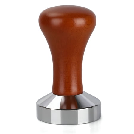 ACDANC 51Mm Espresso Tamper – Premium Solid Wood Handle&Stainless Steel Flat Base –Hand Tamper Professional Barista Coffee Press Tool for Home Espresso Machines (Brown/Silver)