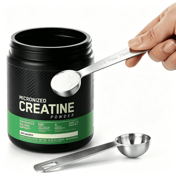 ACDANC 5G Creatine Scoop,2 Pack Stainless Steel Measuring Scoops for Creatine Monohydrate Powder,Accurate 5 Gram Portion for Consistent Daily Intake