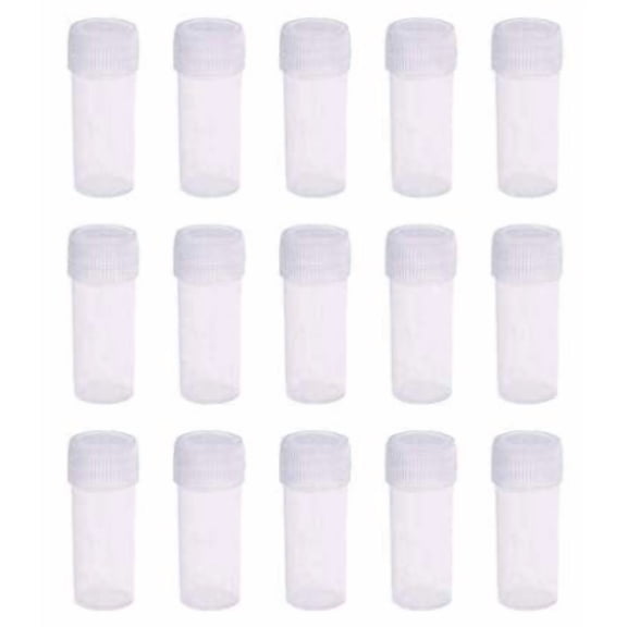 ACDANC 5ML Plastic Sample Bottles Vial Storage with Lid Container for Small Items - 50Pcs