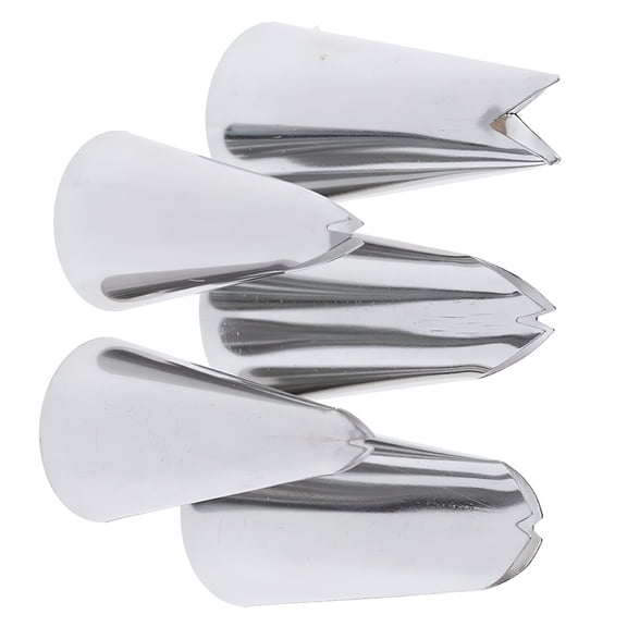 ACDANC 5Pcs Leaves Nozzles Stainless Steel Icing Piping Nozzles Tips Pastry Cake Decor