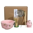 thumbnail image 1 of ACDANC 5Pcs Matcha Whisk Set,Ceramic Teapot Matcha Tea Set,Simple Elegance Matcha Kit,Pink, 1 of 6