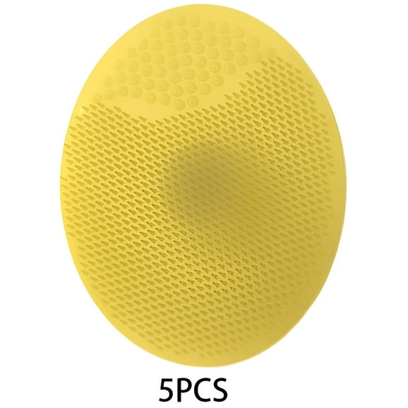 ACDANC 5Pcs Silicone Face Scrubber,Face Exfoliator Scrubber,Blackhead Removal Pore Scrubber,Yellow