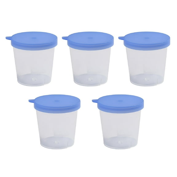 ACDANC 5Pcs Stool Container Cups with Scale for Safe Sample Specimen Cups with Lids