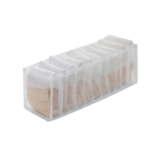 ACDANC 6/7/11 Grids Underwear Organizer,Sock Drawer Organizer,Bra Organizer Divider,Folding Closet Storage Box Small Dresser Organizer for Underwear,Socks,Clothes,Stockings