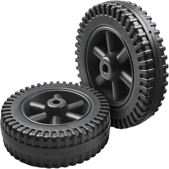 ACDANC 6 Inch Bbq Grill Wheels Replacement Parts,Heat Resistant Bbq Grill Wheels with 8-10Mm Hole Diameter,2 Pack Set