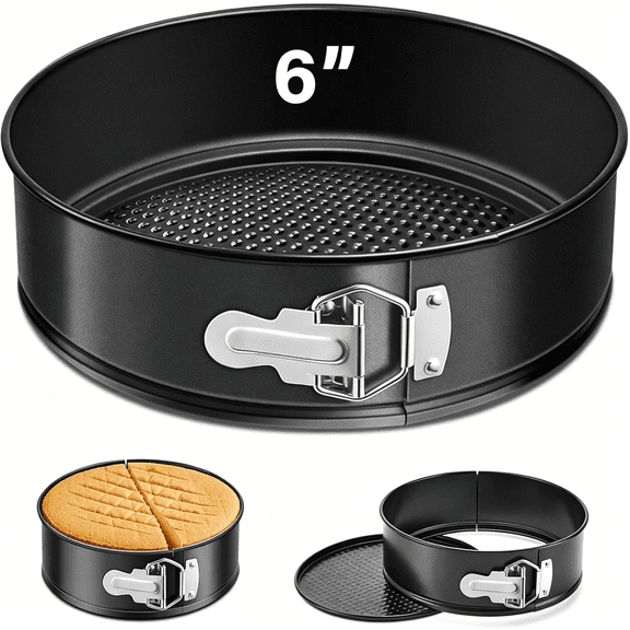 ACDANC 6 Inch Springform Pan, Nonstick Leakproof Mini Cheesecake Pan for Baking, with Removable Bottom, Easy Release & Cleanup