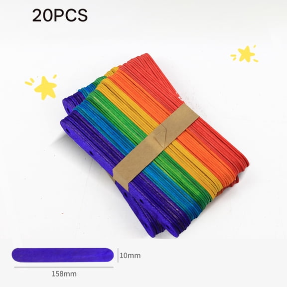 ACDANC 6" Jumbo Colored Craft Sticks, Assorted Color Popsicle Sticks, Wooden Craft Sticks for Arts, Diy Projects & School Supplies 1000 Count