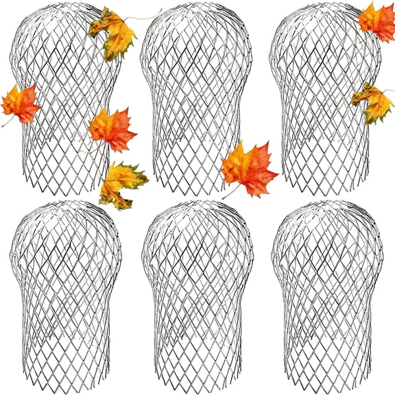 ACDANC 6 Pack Downspout Guard Filter,Gutter Downspout Guard Strainer Mesh Aluminum Expandable Gutter Screen,Gutter Protector From Leaves Debris Clogging