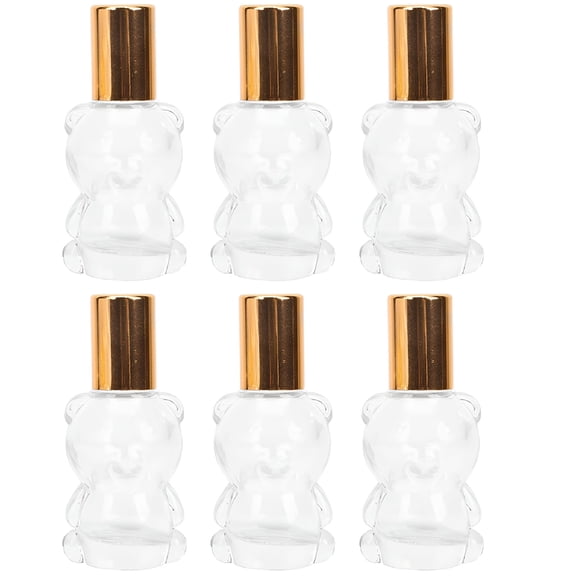 ACDANC 6 Pack Empty Essential Oil Roller Bottles, Refillable Glass Roll On Containers for Perfume, Fragrance, Travel, Gym