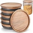 thumbnail image 1 of ACDANC 6-Pack Regular Mouth Wooden Mason Jar Lids,Natural Acacia Wood,Food-Grade Material,100% Fit & Airtight for Regular Mouth Jars (6Pcs-Regular), 1 of 9