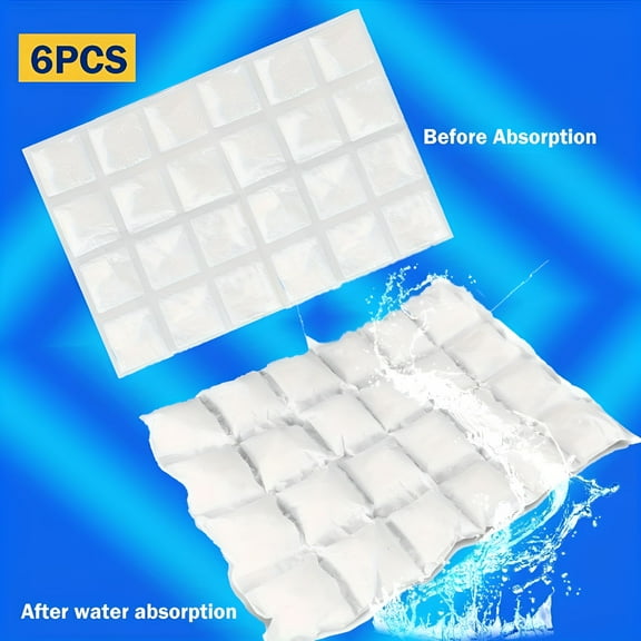 ACDANC 6-Pack Reusable Ice Pack Sheets - Flexible,Cuttable Cooler Ice Blankets for Lunch Bags,Coolers,Shipping Frozen Food - No Electricity,Polypropylene Material