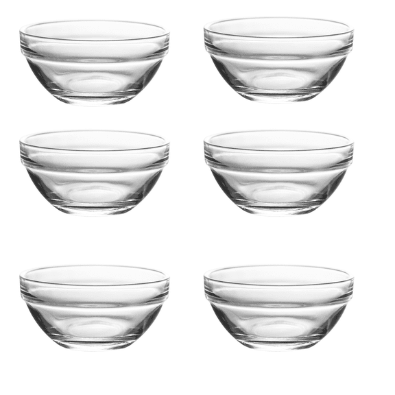 ACDANC 6 Pcs Small Glass Bowls, Thickened Dessert Serving Cups