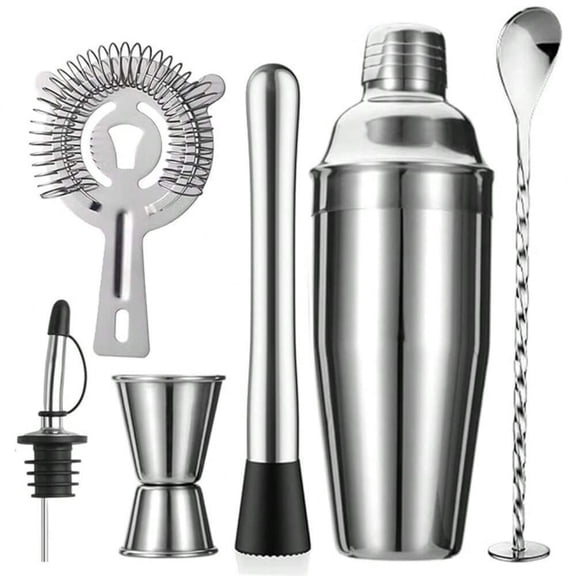 ACDANC 6-Piece Bar Shaker Set,25Oz Stainless Steel Full Bartender Set,Home Bar Party Tool Set,Martini Shaker
