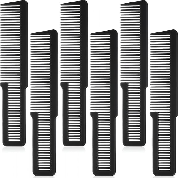 ACDANC 6 Pieces Hair Cutting Comb Professional Styling Comb Barber Styling Hair Comb Clipper Cutting Comb for Stylists and Barbers (Black)