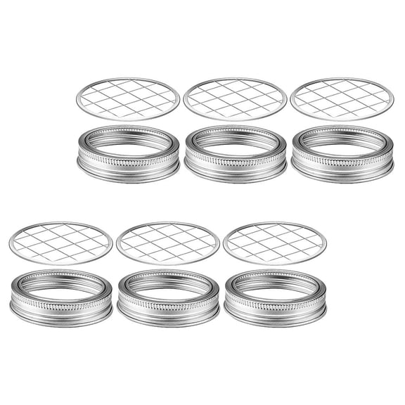 ACDANC 6 Sets Vase Jar Frog Lid Insert Canning Jar Flower Organizer Lid Metal Flower Lid Insert