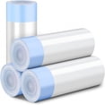thumbnail image 1 of ACDANC 60 Count Waste Bags for Self Cleaning Cat Litter Box, 17.8 x 17.8 inches Replacement Extra Large Liners, 4 Rolls of Drawstring Trash Bags for Robot Automatic Litter Boxes (60 Counts/4 Rolls), 1 of 4