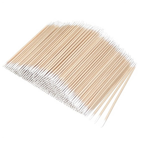 ACDANC 600 Dual-Tip Pointed Cotton Swabs for Nails and Makeup|Dual-Tip Mini Cotton Buds with Wooden Sticks Clean Nail Edges,Fix Makeup,Support Microblading,And Reach Small Gaps