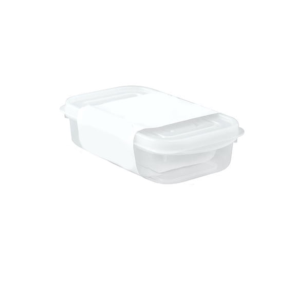 ACDANC 6Pcs 12Oz Food Grade Plastic Meal Prep Container Square Freezer Fridge Storage Box with Clip Lid for Meat Vegetables Leftovers Space Saving Dishwasher Safe