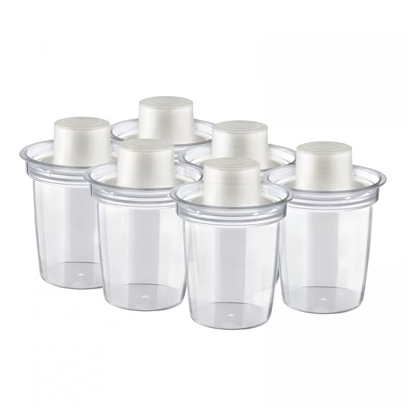 ACDANC 6Pcs Baby Formula Containers, 80ml Milk Powder Dispenser with Wide Mouth, Leak-Proof Travel Storage Box for Feeding, Daycare, and Outings