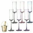 thumbnail image 1 of ACDANC 6Pcs Champagne Flutes Plastic 5.5 oz Delicate Grip Clear Cups Cocktail Cups for Dinner Vibe Mix3, 1 of 7