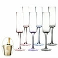 thumbnail image 1 of ACDANC 6Pcs Champagne Flutes Plastic 5.5 oz Minimalist Design Party Cups Plastic Tumblers for Parties Wedding Decoration Friend Gathering Mix1, 1 of 7