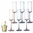 thumbnail image 1 of ACDANC 6Pcs Champagne Flutes Plastic 5.5 oz Reusable Multiple Times Champagne Glasses Party Cups for Parties Mix4, 1 of 7