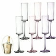 thumbnail image 1 of ACDANC 6Pcs Champagne Flutes Plastic 5.5 oz Sleek Touch Clear Cups Cocktail Cups for Bridal Shower Party Mix2, 1 of 7