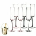 thumbnail image 1 of ACDANC 6Pcs Champagne Flutes Plastic 5.5 oz Sleek Touch Party Cups Plastic Tumblers for Friends Party Mix1, 1 of 7