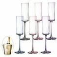 thumbnail image 1 of ACDANC 6Pcs Champagne Flutes Plastic 5.5 oz Transparent Outline Champagne Glasses Party Cups for Family Bar Party Mix2, 1 of 7