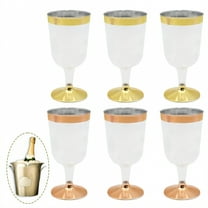 ACDANC 6Pcs Champagne Flutes Plastic 6 oz Martini Glasses Martini Glasses Plastic Disposable for Party Wedding Family Mix1