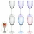 thumbnail image 1 of ACDANC 6Pcs Cocktail Glasses 12 oz Elevated Base Acrylic Margarita Glass Champagne Flutes for Family Bar Party Night Events Mix3, 1 of 7