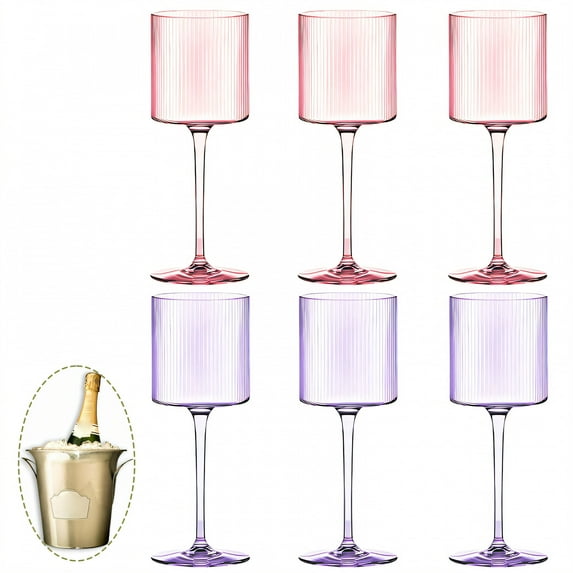 ACDANC 6Pcs Cocktail Glasses 12 oz Maximum Visual Clarity Plastic Cocktail Glasses Acrylic Wine Glasses for Parties Wedding Decoration Friend Gathering Mix2