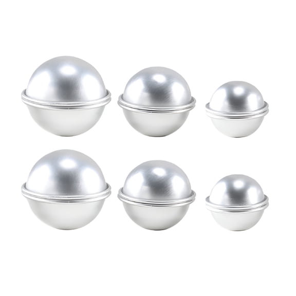 ACDANC 6Pcs Diy Bath Bomb Mold Sphere Round Ball Molds Tool Supplies