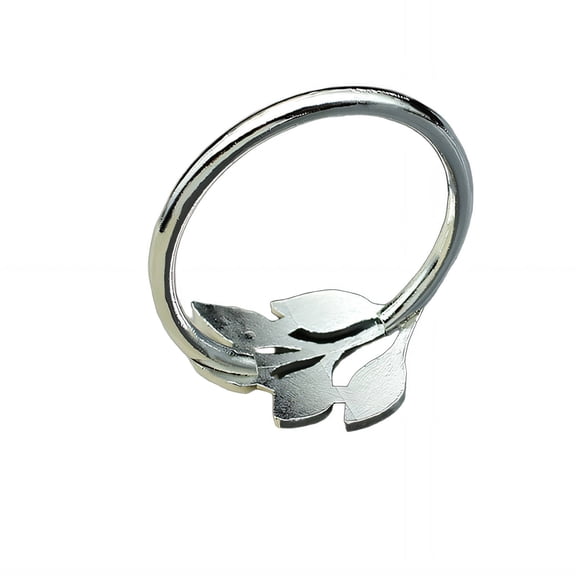 ACDANC 6Pcs Napkin Ring Alloy Material Dining Table Ring Silver Elegance Napkin Rings Set Of 6