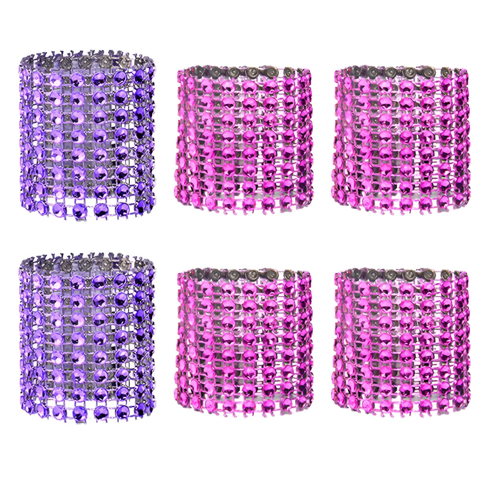 ACDANC 6Pcs Napkin Rings,Dazzling and Eye-Catching Serviette Rings ...