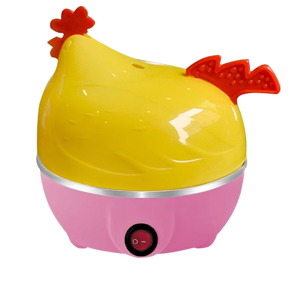 ACDANC 7 Eggs Capacity Egg Cooker Cute Chicken Shape Egg Steamer Mini Versatile Breakfast Cooker Sandwich Glass Cup Plates Range Mate Pro Cookbook Rice Roll Steamer Pan Small Apartment Must Haves Owl