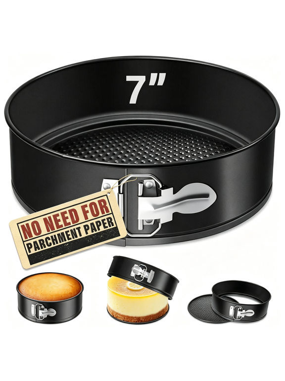 7 Inch Springform Pan - Nonstick, Leakproof Mini Cheesecake Pan for Baking, Easy Release, No Parchment Paper Needed Spring Form Pan