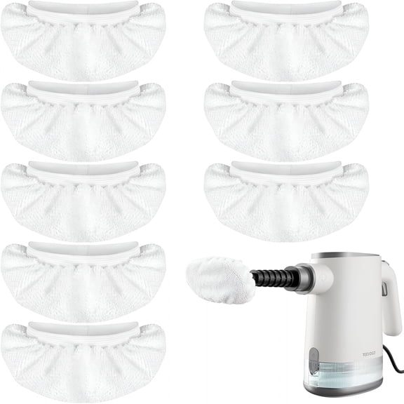 ACDANC 8 Pack Universal Microfiber Cloths for Handheld Steam Cleaner,Double-Layered Reusable&Washable Pads