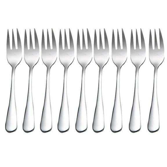 ACDANC 8 Pcs Cake Forks Essential Dessert Forks Stainless Steel Pastry Fork Set for Fruit Ice Cream Salad Steak