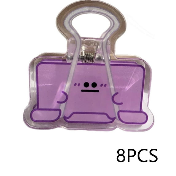 ACDANC 8 Pcs Chip Clips,Slip Resistance Chip Clips,Magnetic Easy Grip Bag Clips,Purple