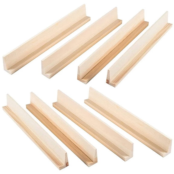 ACDANC 8 Pcs Mexican Train Dominoes Set,19cm Solid Wood Stand Mexican Train,Stable Design Diy Display Base Mexican Train Accessories,Style2